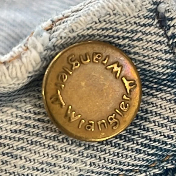 Vintage Wrangler light wash blue denim jeans high waisted rise sz 29 waist - Picture 4 of 16